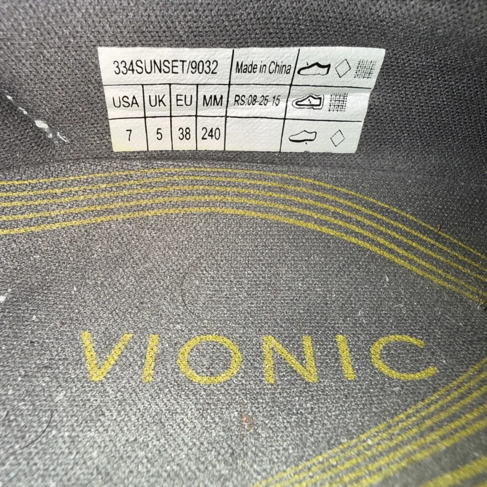 Vionic Sunset Mary Jane Womens 7 Pre-Owned Sneaker Grey Athletic Strap 334SUNSET